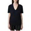 Zadig & Voltaire Wassa Diamante T-shirt In Encre