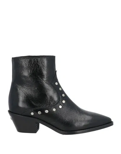 Zadig & Voltaire Woman Ankle Boots Black Size 7 Leather