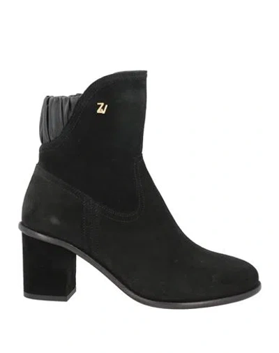 Zadig & Voltaire Woman Ankle Boots Black Size 8 Leather