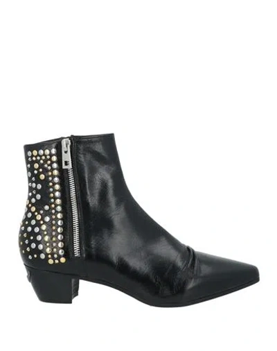 Zadig & Voltaire Woman Ankle Boots Black Size 8 Leather