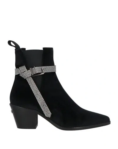 Zadig & Voltaire Crystal-embellished 70mm Velvet Boots In Black