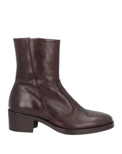 Zadig & Voltaire Woman Ankle Boots Dark Brown Size 8 Leather