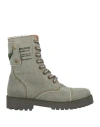 Shop Zadig & Voltaire Woman Ankle Boots Military Green Size 7 Textile Fibers