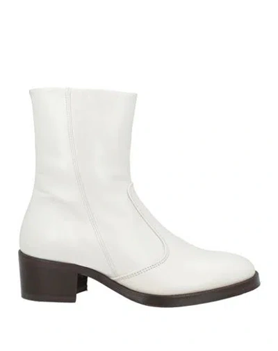 Zadig & Voltaire Woman Ankle Boots White Size 6 Leather