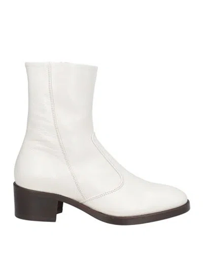Zadig & Voltaire Woman Ankle Boots White Size 8 Leather