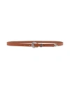 Zadig & Voltaire Woman Belt Tan Size S Cow Leather In Brown