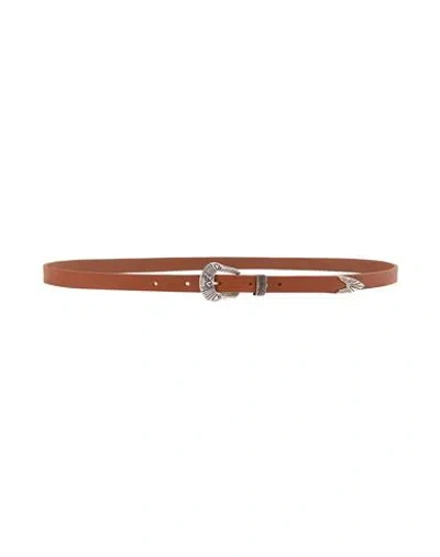 Zadig & Voltaire Woman Belt Tan Size S Cow Leather In Brown