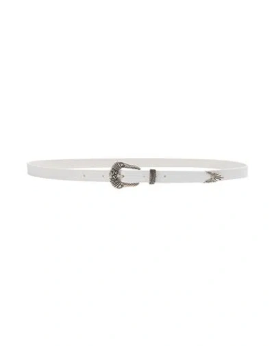 Zadig & Voltaire Woman Belt White Size Xs Cow Leather In White
