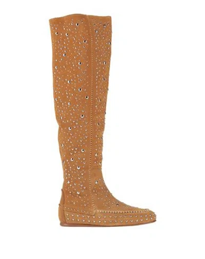 Zadig & Voltaire Woman Boot Camel Size 8 Leather In Beige