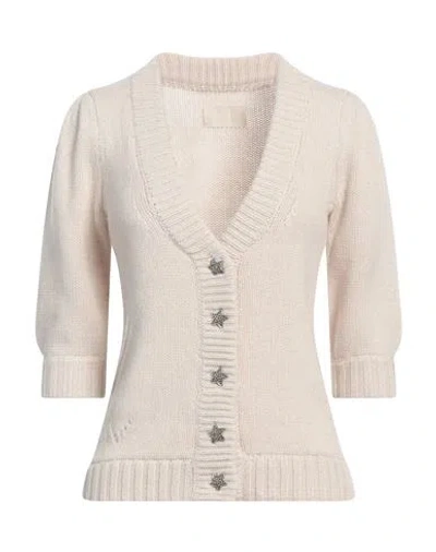 Zadig & Voltaire Woman Cardigan Cream Size M Recycled Cashmere, Cashmere, Wool In White