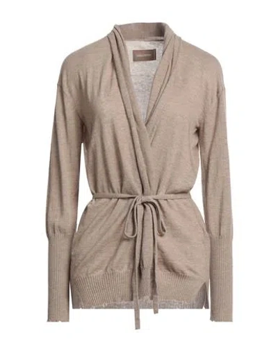 Zadig & Voltaire Woman Cardigan Khaki Size M Cashmere In Beige