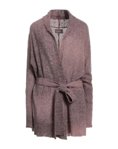 Zadig & Voltaire Woman Cardigan Mauve Size M/l Alpaca Wool, Polyamide, Wool In Purple