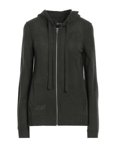 Zadig & Voltaire Woman Cardigan Military Green Size Xs Cashmere