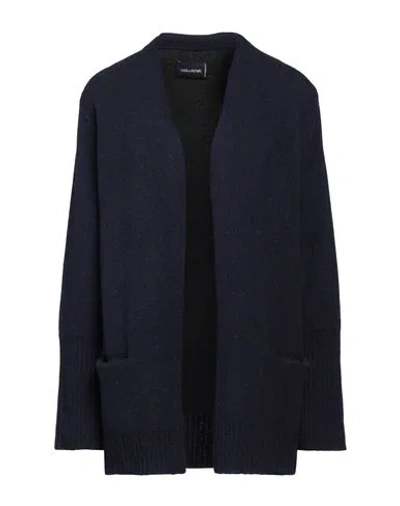 Zadig & Voltaire Woman Cardigan Navy Size M Wool, Merino Wool, Elastane In Navy Blue
