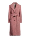 Zadig & Voltaire Woman Coat Blush Size L Virgin Wool, Synthetic Fibers, Polyester, Mohair Wool, Acry In Pink