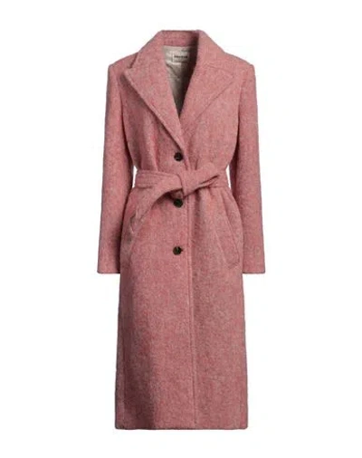 Zadig & Voltaire Woman Coat Blush Size L Virgin Wool, Synthetic Fibers, Polyester, Mohair Wool, Acry In Pink