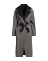 Zadig & Voltaire Woman Coat Taupe Size M/l Wool, Alpaca Wool, Polyamide In Grey