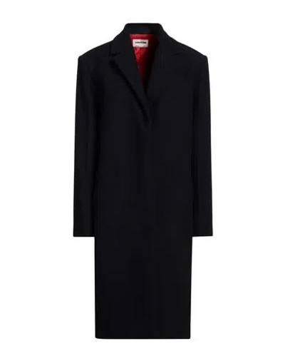 Zadig & Voltaire Woman Coat Midnight Blue Size M Wool, Polyester, Polyamide