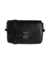 Zadig & Voltaire Logo-plaque Leather Shoulder Bag In Black