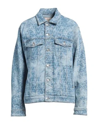 Zadig & Voltaire Woman Denim Outerwear Blue Size L Cotton, Polyester, Elastane