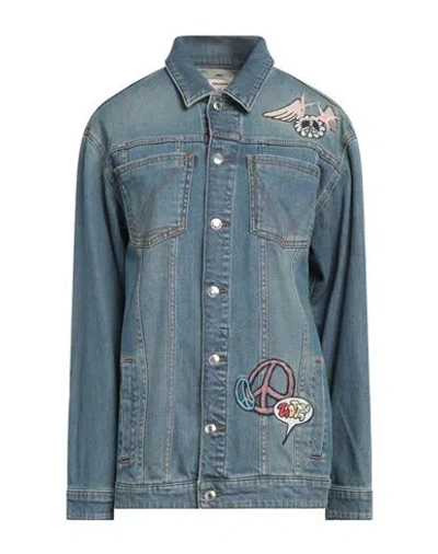 Zadig & Voltaire Woman Denim Outerwear Blue Size M Cotton, Elastane
