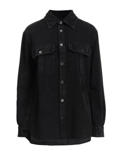 Zadig & Voltaire Woman Denim Shirt Black Size L Cotton