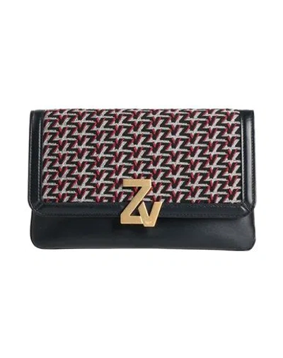 Zadig & Voltaire Woman Handbag Midnight Blue Size - Calfskin, Polyester, Viscose