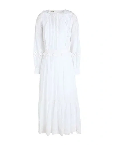 Zadig & Voltaire Woman Maxi Dress White Size M Cotton, Viscose