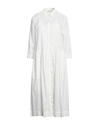 Zadig & Voltaire Woman Midi Dress White Size L Cotton