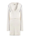 Zadig & Voltaire Woman Mini Dress Off White Size M Silk, Cotton In Off White