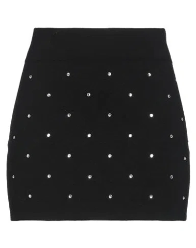Zadig & Voltaire Woman Mini Skirt Black Size M Merino Wool, Polyamide, Elastane