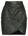Zadig & Voltaire Wrapped Leather Miniskirt In Green