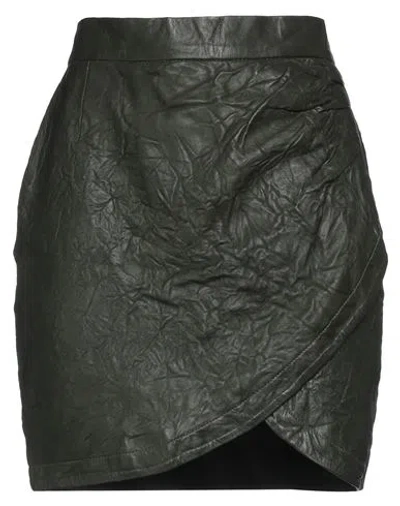 Zadig & Voltaire Wrapped Leather Miniskirt In Light Brown