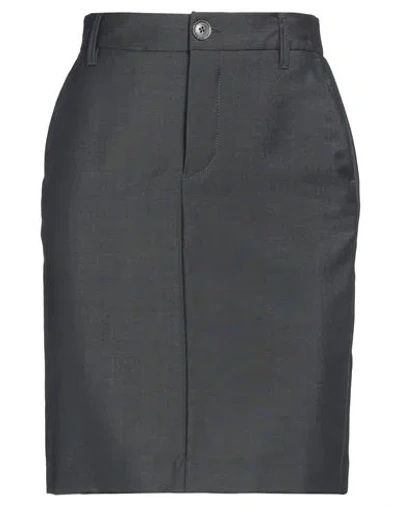 ZADIG & VOLTAIRE ZADIG & VOLTAIRE WOMAN MINI SKIRT CHARCOAL SIZE 2 WOOL, MOHAIR WOOL