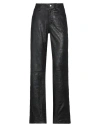 Zadig & Voltaire Poete Crinkled Leather Trousers In Black