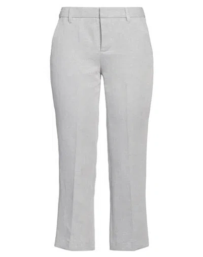 Zadig & Voltaire Woman Pants Light Grey Size 10 Cotton, Linen, Metallic Fiber, Polyamide