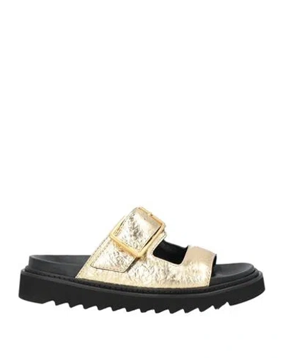Zadig & Voltaire Woman Sandals Platinum Size 8 Leather In Grey