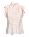 Zadig & Voltaire Woman Shirt Blush Size L Cotton, Viscose, Polyamide In Pink