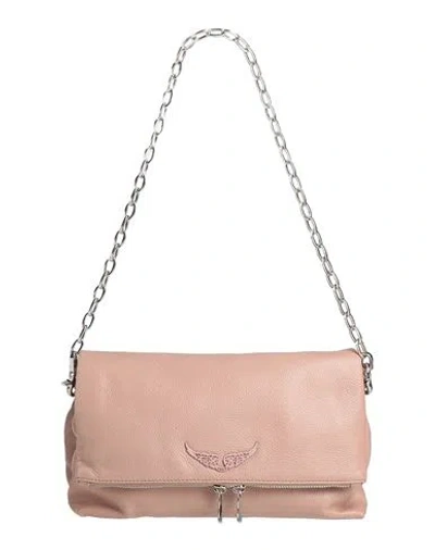 Zadig & Voltaire Woman Shoulder Bag Antique Rose Size - Cow Leather In Pink