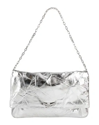 Zadig & Voltaire Woman Shoulder Bag Silver Size - Leather