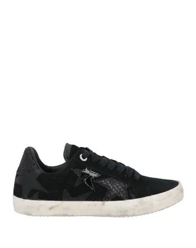 Zadig & Voltaire Woman Sneakers Black Size 8 Leather