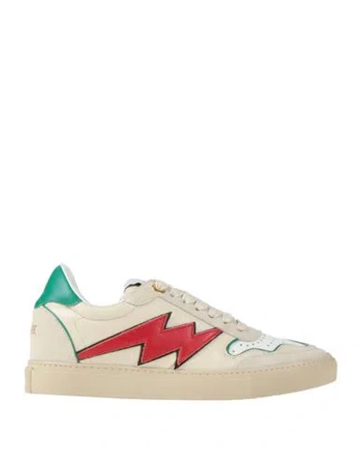 Zadig & Voltaire Woman Sneakers Cream Size 7 Leather In White