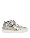 Zadig & Voltaire Zv1747 Metallic Leather Mid Top Trainers In Silver
