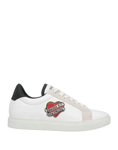 Zadig & Voltaire Woman Sneakers White Size 10 Leather