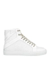 Zadig & Voltaire Zv174 High Flash Stud-detail Leather Hi-tops In White