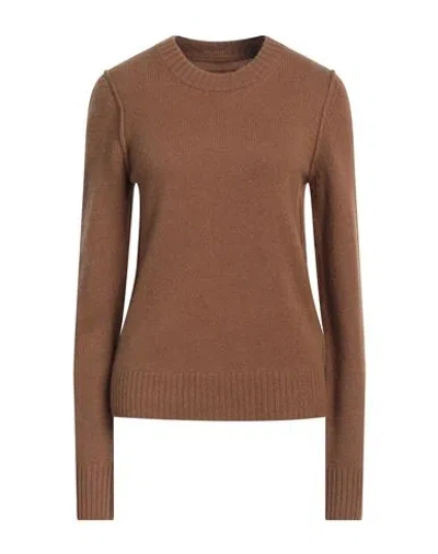 Zadig & Voltaire Woman Sweater Camel Size L Cashmere, Shearling In Beige