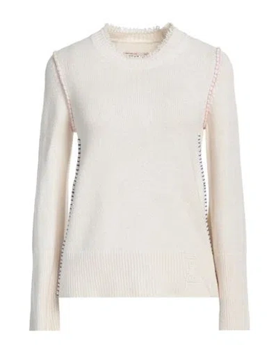 Zadig & Voltaire Woman Sweater Ivory Size S Silk, Cotton In White