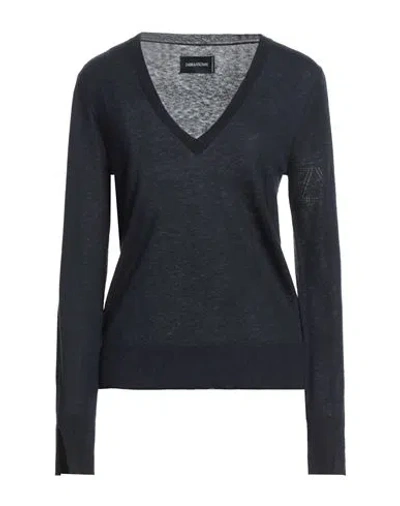 Zadig & Voltaire Woman Sweater Midnight Blue Size S Cashmere