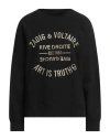 Zadig & Voltaire Logo-embroidered Organic-cotton Sweatshirt In Black