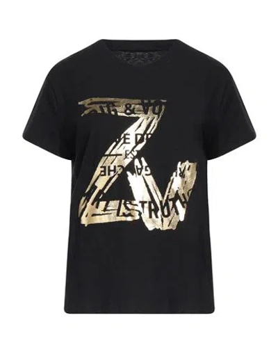 Zadig & Voltaire Woman T-shirt Black Size M Cotton